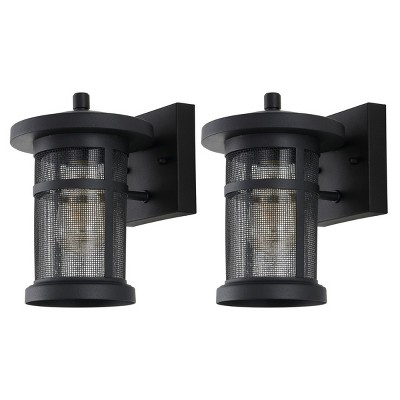Osprey 7.5" Outdoor Sconce (Set of 2) - PLT4029 - Black - Safavieh