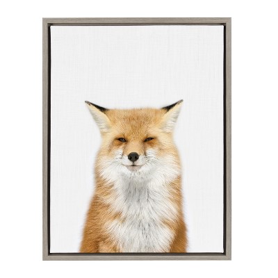 Sylvie Animal Studio Fox III Frame Canvas by Amy Peterson Art Studio - Kate & Laurel All Things Decor