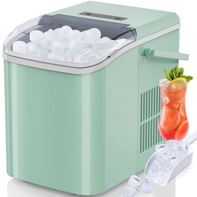 Efficient Ice Maker: Portable, Self-Cleaning, Ice Scoop and Basket Included