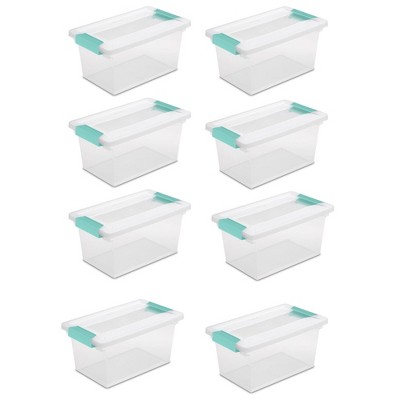 Sterilite Clip Box, Stackable Storage Bin with Latching Lid