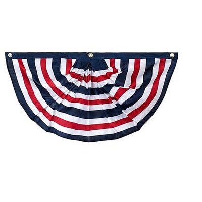Red White And Blue Bunting 48" x 24" Pleated Banner with Brass Grommets Briarwood Lane
