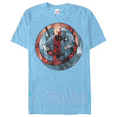 Men's Marvel Deadpool Mask Reflection T-Shirt