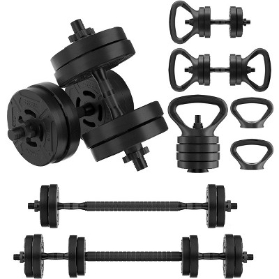 Gulches Multi-Functional Portable Changeable Dumbbell and Barbell Kettlebell Set With Adjustable Weights, 40LBS, 60LBS, Multiple Sizes