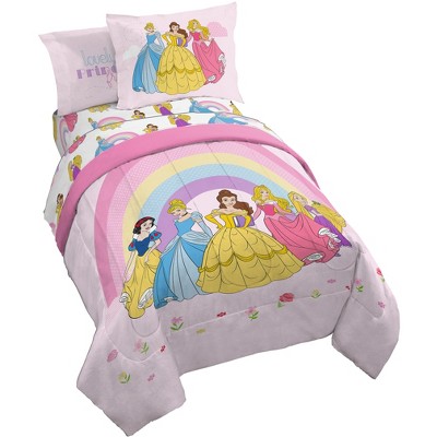 Jay Franco Disney Princess Rainbow Bed Set