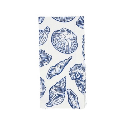 Saro Lifestyle Seaside Sea Shells Napkin (Set of 4), White