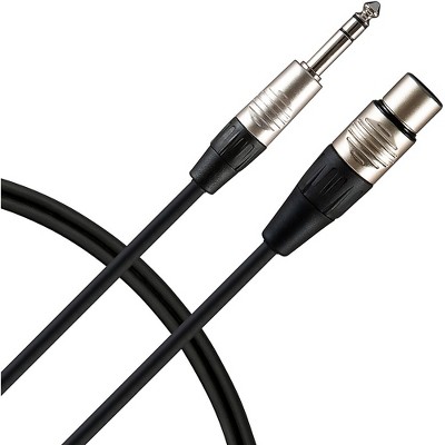 Livewire Advantage Interconnect Cable 1/4 TRS Male to XLR Female Black