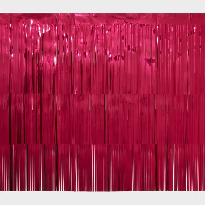 Hot Pink Metallic Layered Fringe Decor - Spritz™