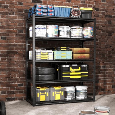 5 Tier Metal Storage Shelves for Garage, Heavy Duty Adjustable Shelving Unit with 2000LBS Capacity, Utility Rack for Commercial-The Pop Home