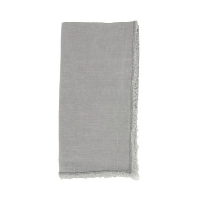 Saro Lifestyle Fringed Design Stone Washed Napkins