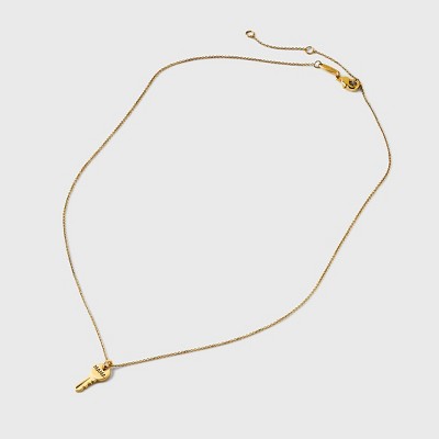 Tiny Tags 14K Gold Ion Plated Mama Key Chain Necklace - Gold