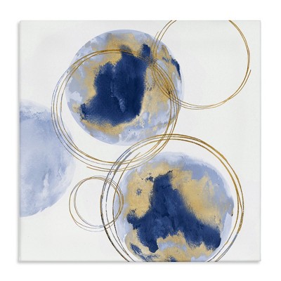 Stupell Industries Golden Rings and Circles Abstraction, 24" x 24"