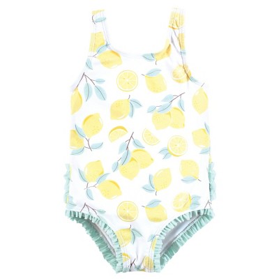 Hudson Baby Girls Toddler Swimsuit, Mint Lemons