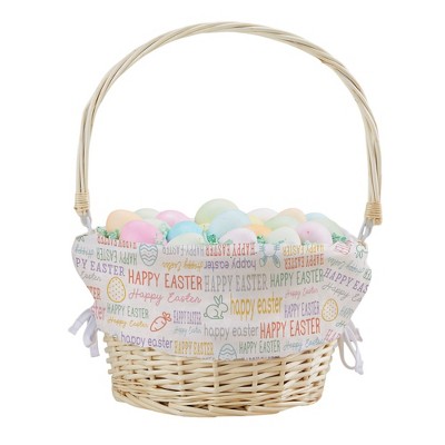 Personalization Mall Easter Repeating Name Personalized Basket with Folding Handle