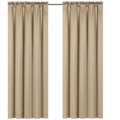 Kate Aurora Basic Faux Silk Rod Pocket Shimmery Sheer Single Window Curtain Panel