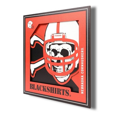 NCAA Nebraska Cornhuskers 3D Logo Series Wall Art - 12"x12"