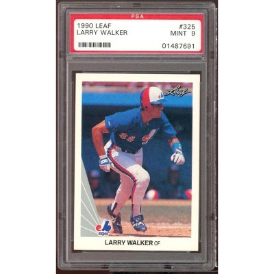Larry Walker Rookie Card 1990 Leaf #325 PSA 9