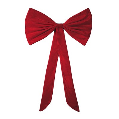 Large Red Velvet Bow 30"x18" with 40" Tails, Big Bows for Birthday Wedding Party Backdrop Decor, Christmas Tree & Wall Decoration