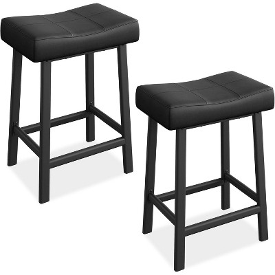Counter Height Bar Stools Set of 4, 24 Inch Barstools for Kitchen Island Counter, Iron Frame, MDF Base, for Dining Room