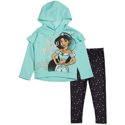Disney Fleece Pullover Peplum Hoodie and Leggings Outfit Set Infant