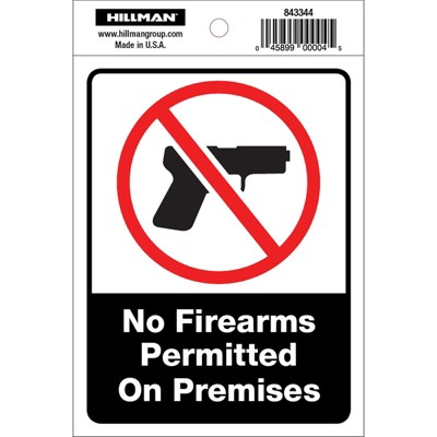 Hillman English White Safety Sign 4 in. H X 6 in. W - Case of 6