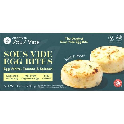 Cuisine Solutions Signature Sous Vide Egg White and Spinach Egg Bites - 8.4oz/2ct