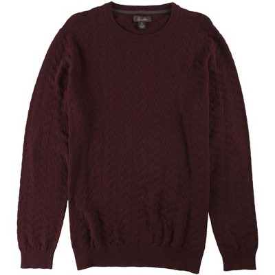 Tasso Elba Mens Chevron Patterned Knit Pullover Sweater