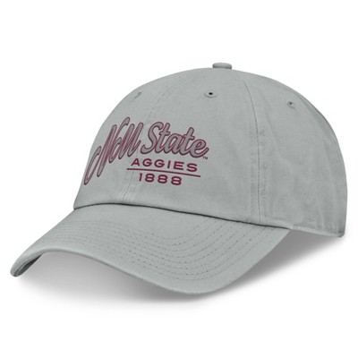 NCAA New Mexico State Aggies Nico Cotton Hat: Adjustable Gray Baseball Cap