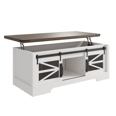 Lift Top Coffee Table, Coffee Table with Storage Shelf/Hidden Compartment, Lift Tabletop Dining Center Table for Home Living Room Office