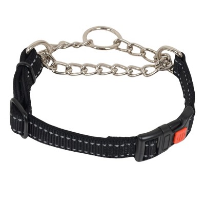 Alilang Dog Collar Nylon Dog Choke Collars Stainless Steel Chain Training Dog Collar - Reflective Collar for Large, Medium, Small Dogs