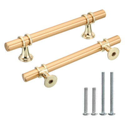 Unique Bargains Kitchen Cabinet Handle Long-lasting Drawer Pulls 3 3/4 inch Hole Center