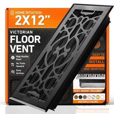 Victorian Floor Register Vent with Mesh Cover Trap