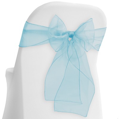 Lann's Linens 10-Pack Elegant Organza Chair Cover Sashes for Wedding, Banquet