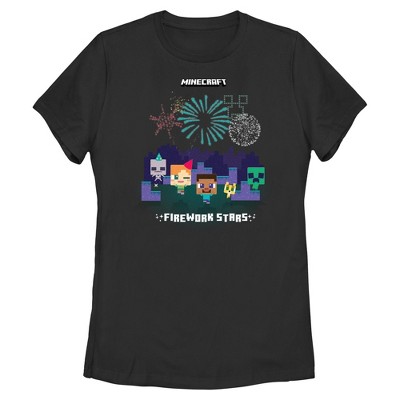 Womens Minecraft Firework Stars T Shirt
