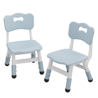 2PCS Adjustable Kid Chairs, 3 Level Height Adjustable Preschool Chair with Non-Slip Pads, Child Dining Chairs for Home, Max Load 180 Lbs