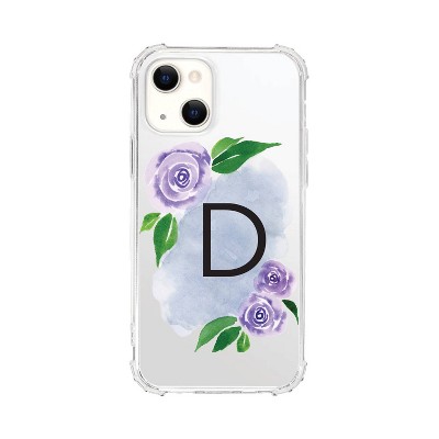 OTM Essentials iPhone 15 Plus/iPhone 14 Plus Monogram Clear Tough Edge Floral Case - D: Centon TPU Cell Phone Accessory