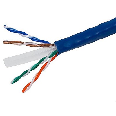Monoprice Cat6 Ethernet Bulk Cable - 250 Feet - Blue | Network Internet Cord - Stranded, 550Mhz, UTP, CM, Pure Bare Copper Wire, 24AWG