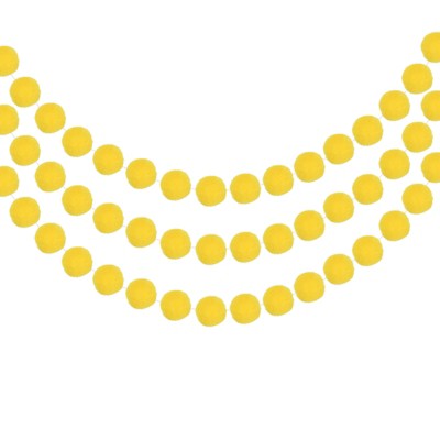 Unique Bargains Party Decoration 24 Felt Balls Hanging Garland 3 Pcs