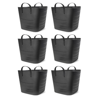 Life Story Tub Basket Plastic Storage Tote Bin with Carry Handles