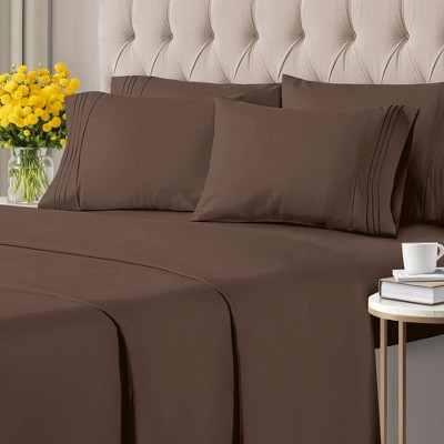 Ultra Soft Solid 6 Piece Sheet Set - Comfortable Bed Sheets & Extra Pillowcases - CGK Linens