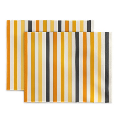Avenie Halloween Stripes Placemats - Deny Designs