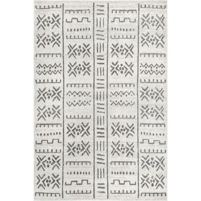 Nuloom Laine Geometric 5x8 Indoor Area Rug for Living Room Bedroom Dining Room Kitchen, Beige/Ivory