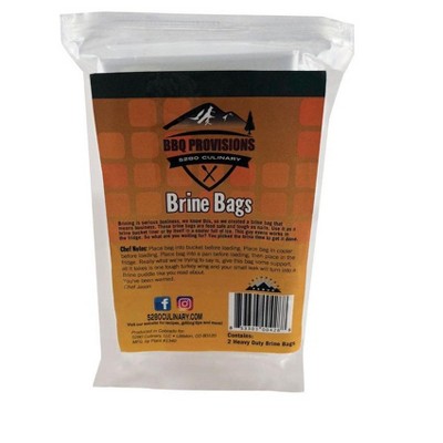 5280 Culinary BRINEBAG BBQ Provisions Brine Bag, Clear, 3 Gallon