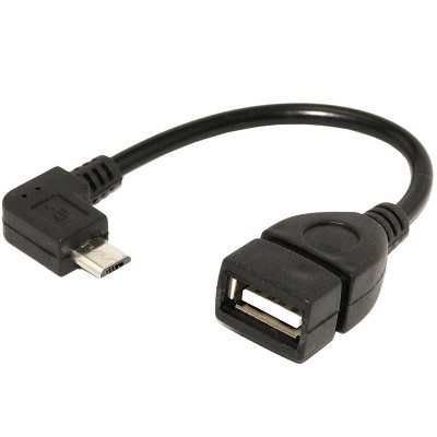 Sanoxy USB Female OTG to (90 Degree) Micro USB Cable Male Adapter