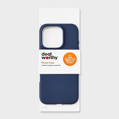 iPhone 16 Pro Case - dealworthy™ Navy: Wireless Charging Compatible TPU