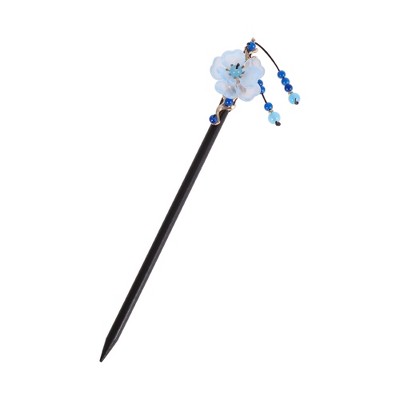 Unique Bargains Hair Chopstick Black White 1 Pc