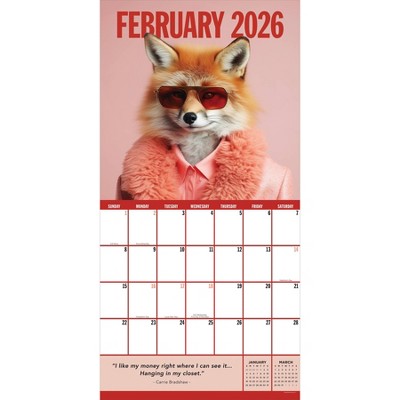 TF Publishing 13.5"x14.5" 2026 Pawsmopolitan Wall Calendar