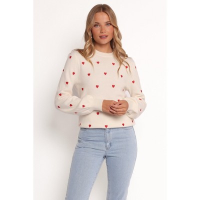 Petal and Pup Xadie All Over Mini Heart Sweater