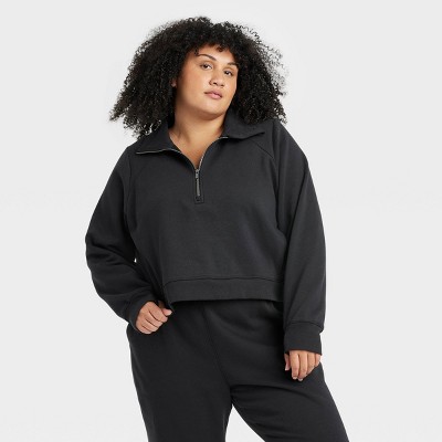 Women's Fleece Half Zip Pullover Sweatshirt - All In Motion™