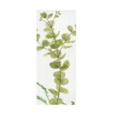 20" x 47" Lisa Audit 'Mixed Greens LX' Unframed Wall Canvas - Trademark Fine Art: Botanical Vertical Artwork