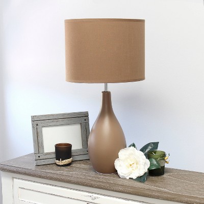 Oval Bowling Pin Base Ceramic Table Lamp - Simple Designs